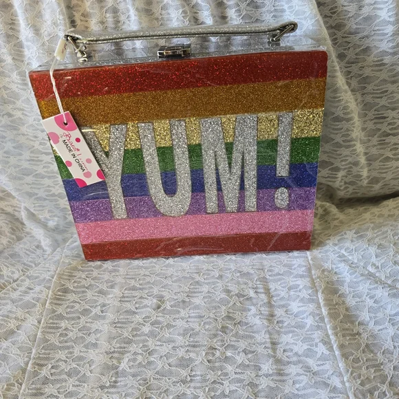 Bari LYNN Glittery Rainbow 'YUM!' Box - Picture 1 of 6